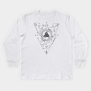 Triple Horn of Odin | Norse Pagan Symbol Kids Long Sleeve T-Shirt